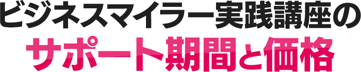 ビジネスマイラー実践講座のサポート期間と価格
